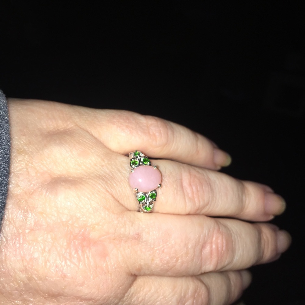 Pink opal ring
